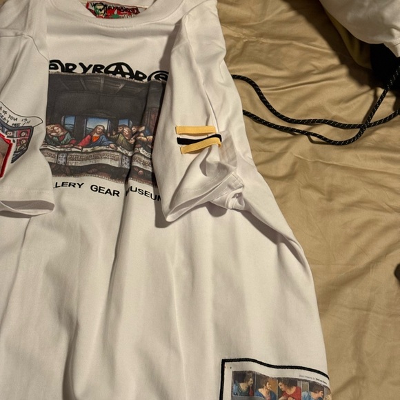 White Graphic Tee LAST SUPPER “COVID “ART WEAR - Picture 4 of 4